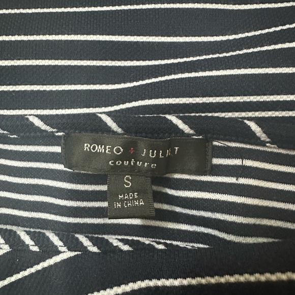 NWOT ROMEO+JULIET COUTURE Elegant Striped Black and White Dress - Picture 11 of 12